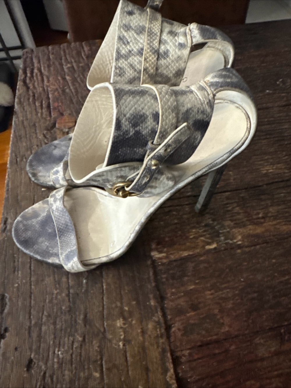 Gucci Ursula Python Ankle Strap Sandal - Picture 3 of 11